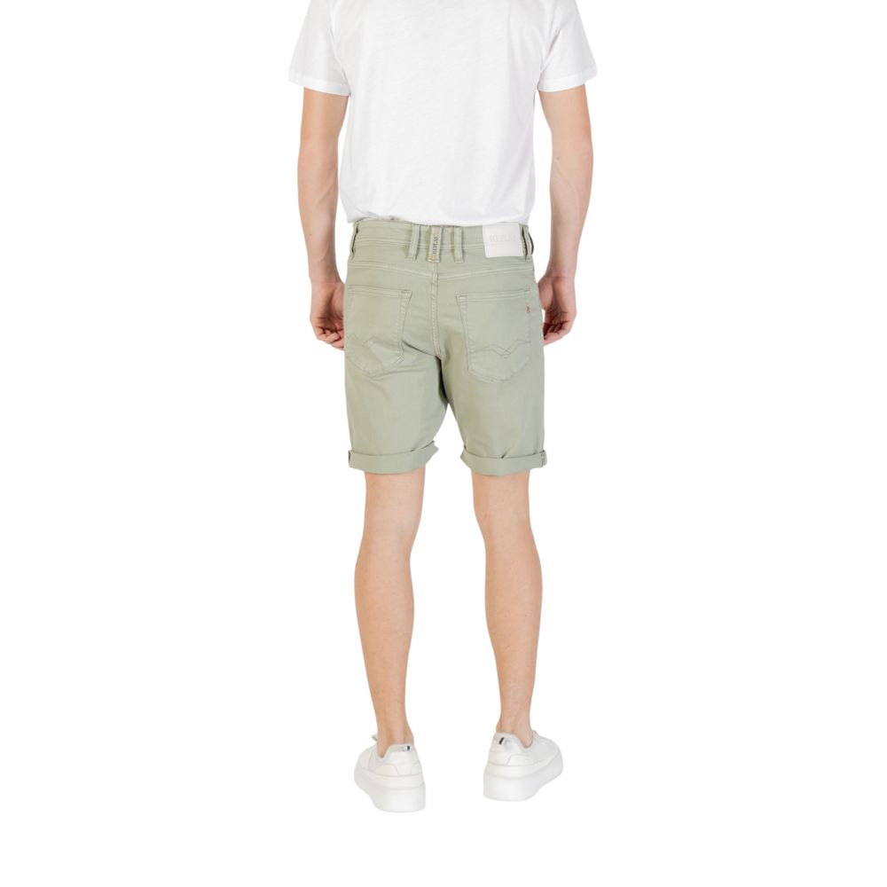 Bicolor Cotton Bermuda Shorts
