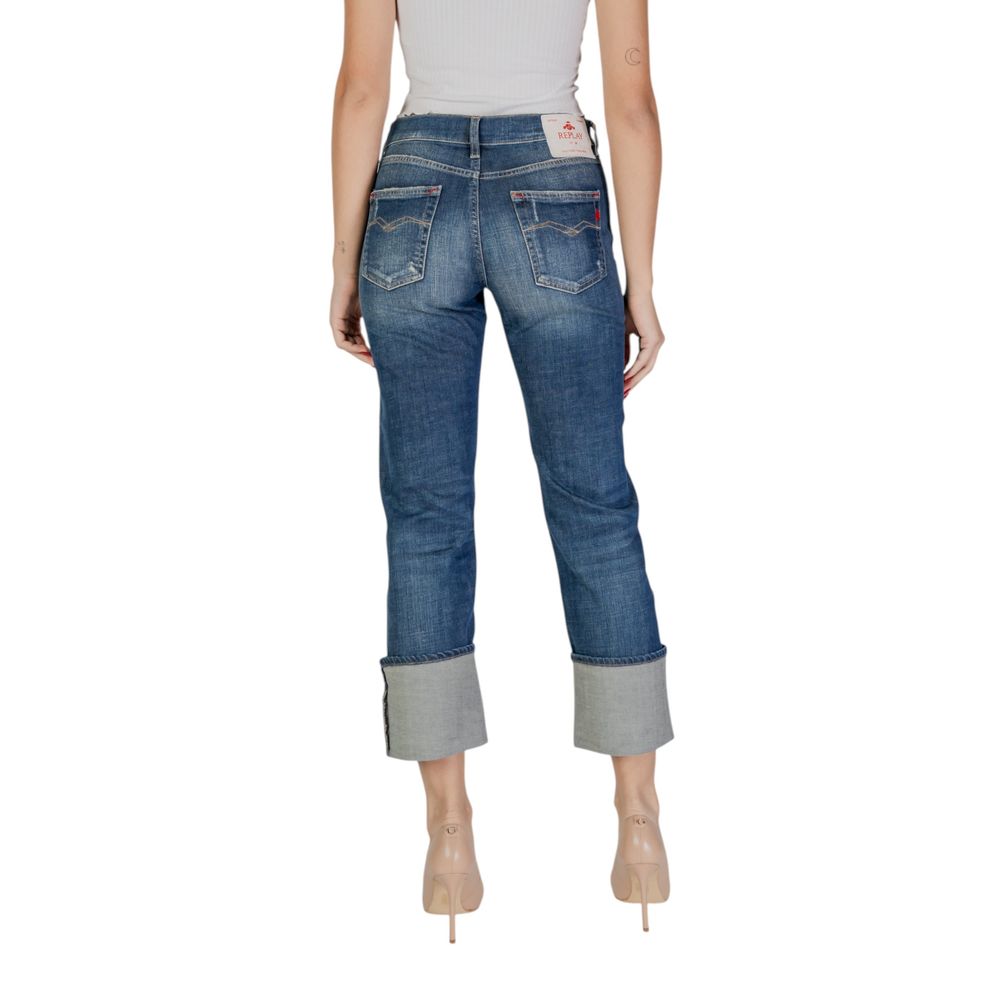 Blue Cotton Bootcut Jean