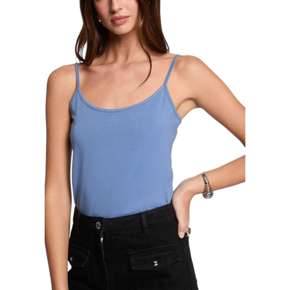 Blue Cotton Tank Tops