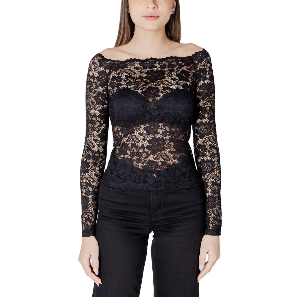 Black Polyamide Long Sleeve T-Shirt