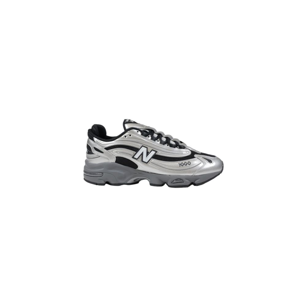 Silver Synthetic Athletic Sneakers