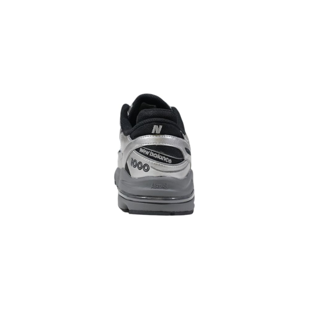 Silver Synthetic Athletic Sneakers