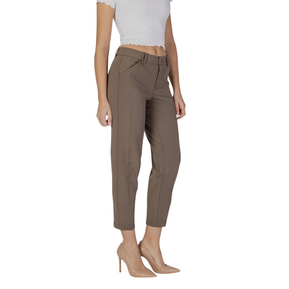 Brown Polyester Pant