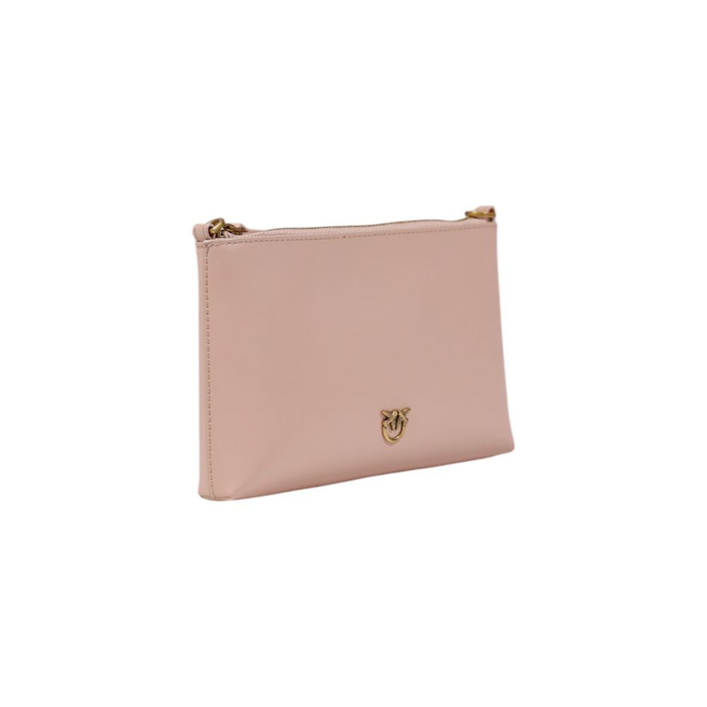 Pink Leather Clutch Bag