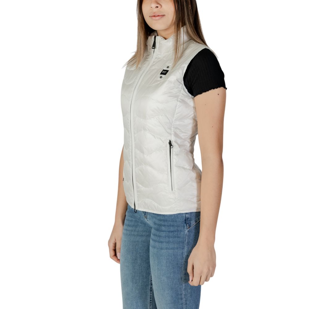 White Polyamide Sleveless Jacket