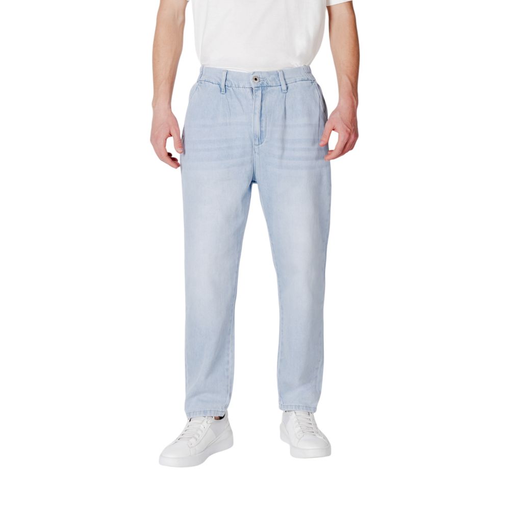 Blue Cotton Slim Fit Jeans