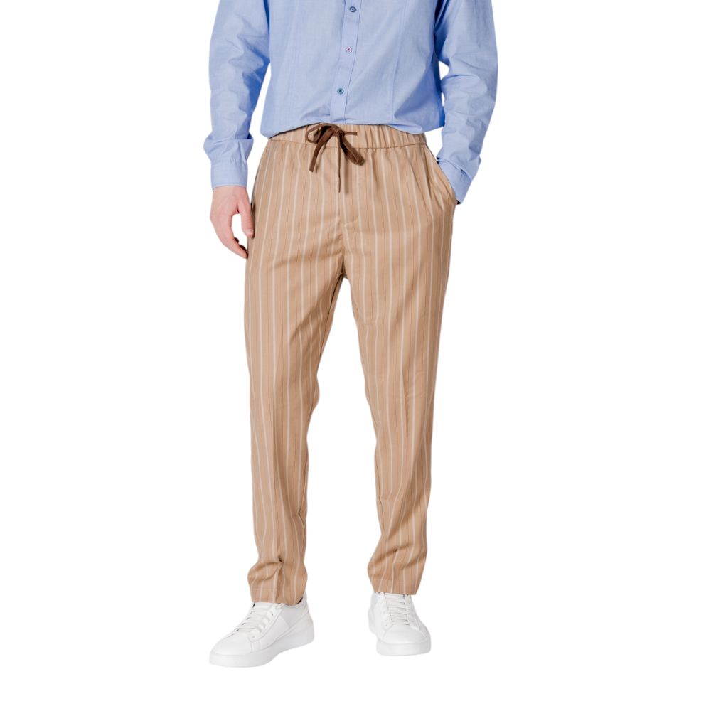 Beige Polyester Pant