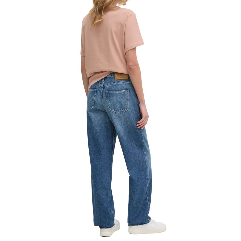 Blue Cotton Mom Jean
