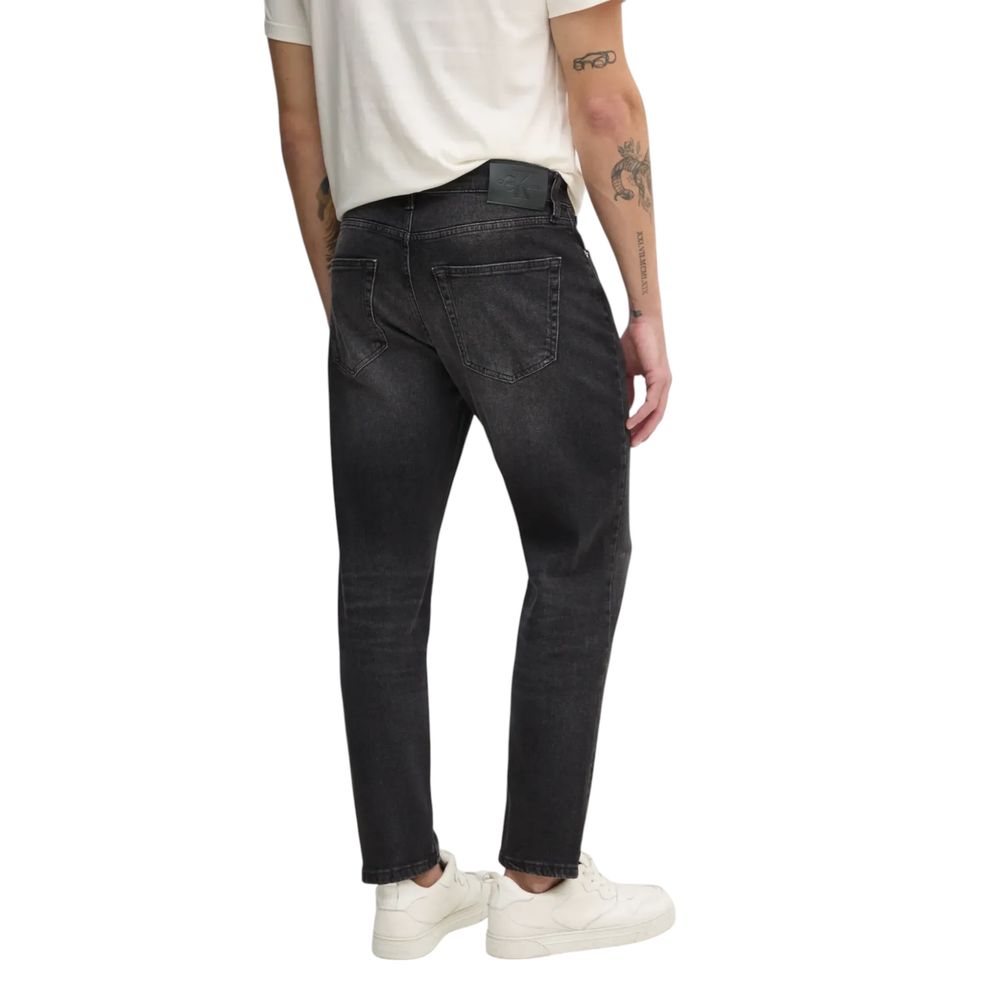 Black Cotton Relaxed Fit Jean