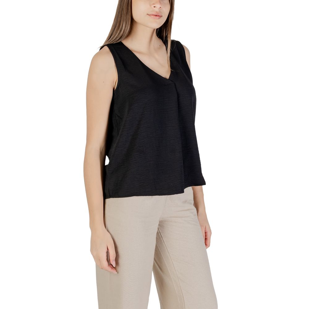 Black Recycled Polyester Tank Top