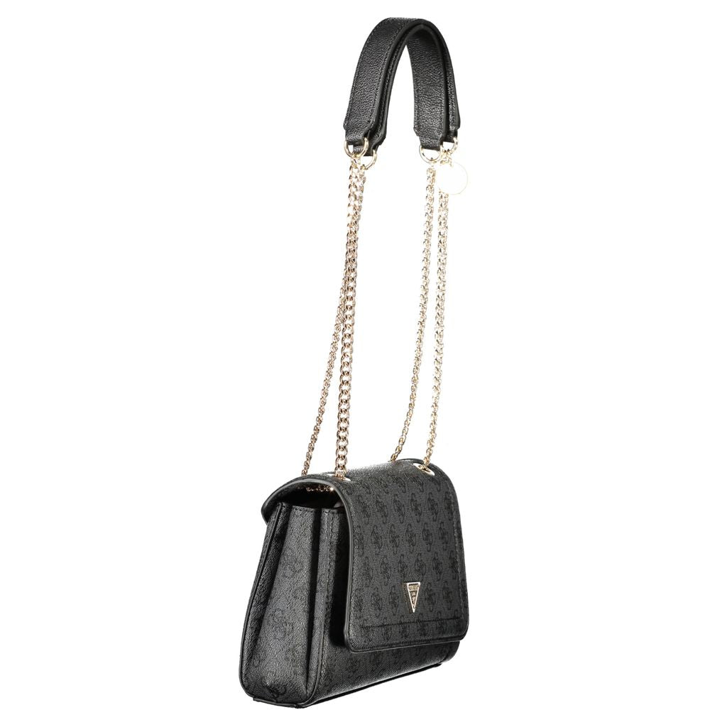 Black Polyethylene Women Handbag