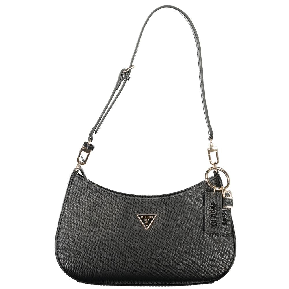 Black Polyethylene Women Handbag