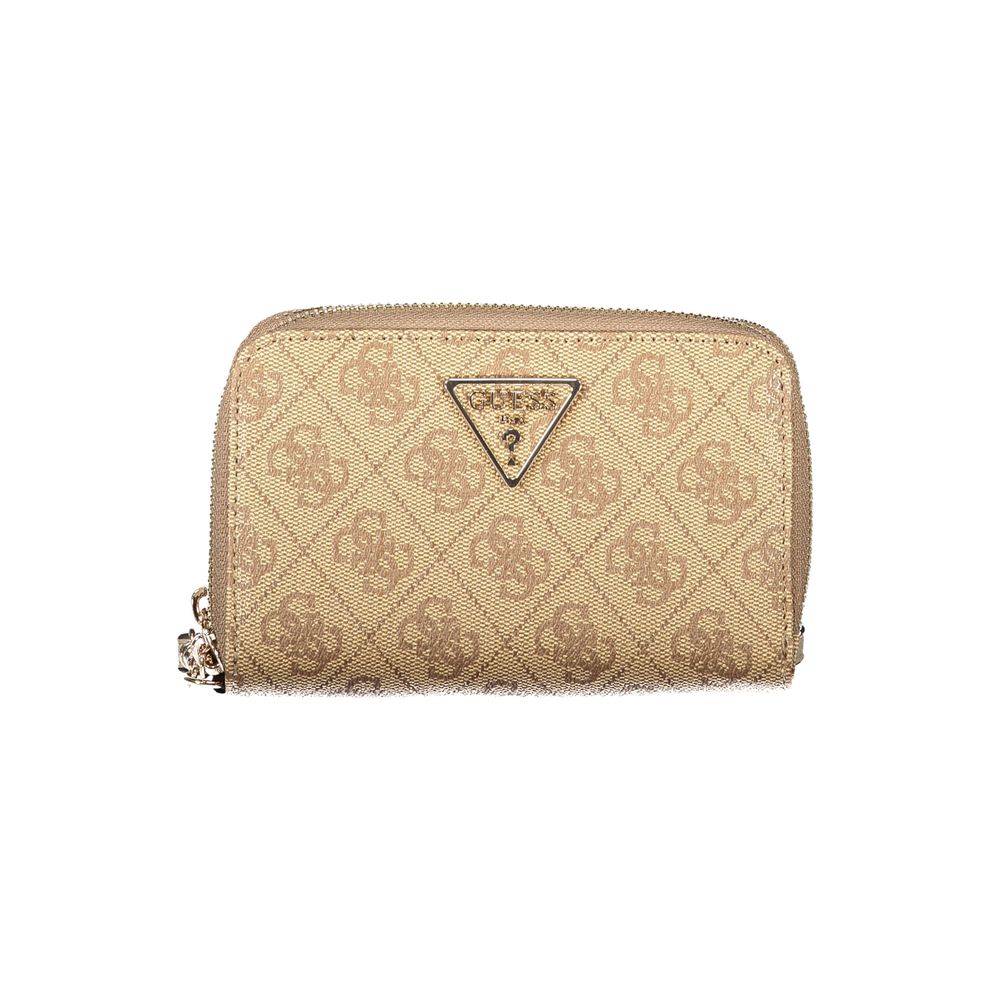 Beige Polyethylene Women Wallet