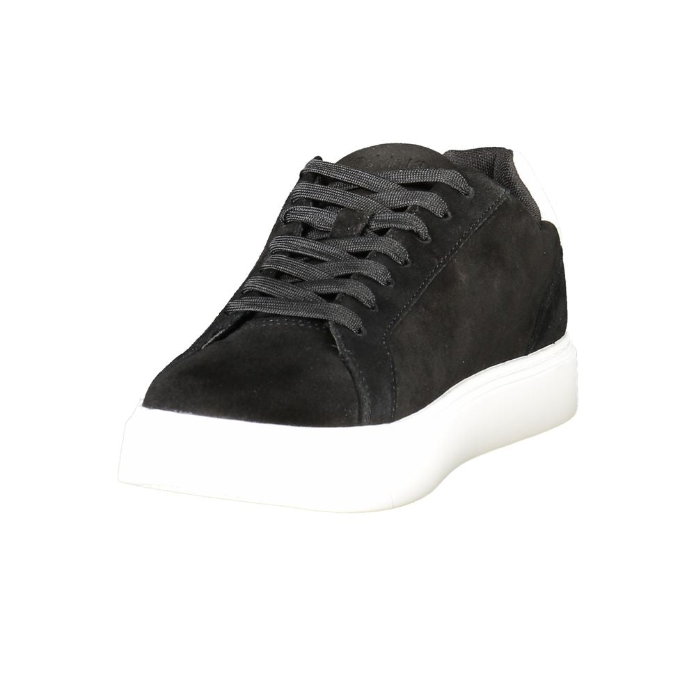 Black Leather Men Sneaker