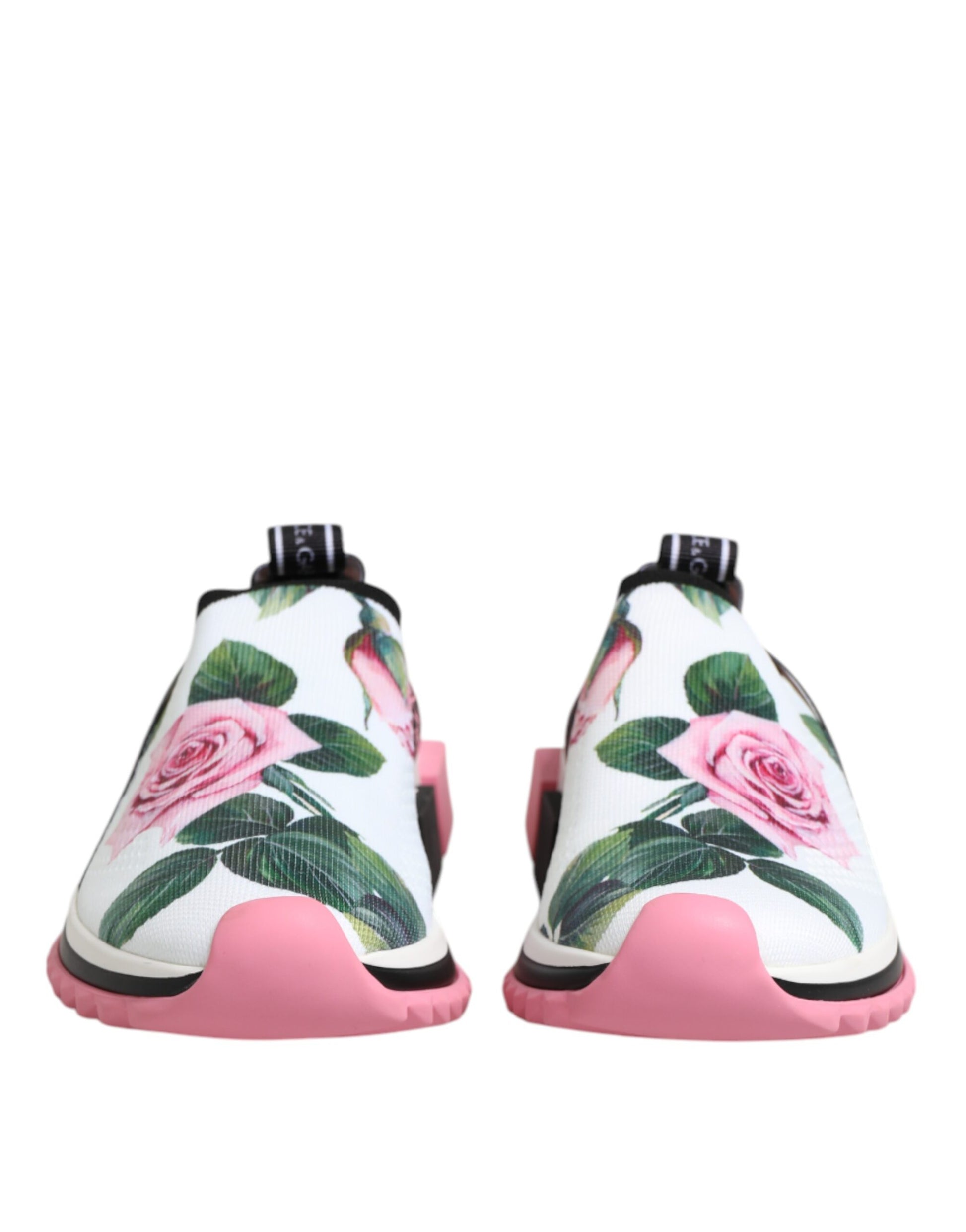 White Rose Print Sorrento Sneakers Shoes