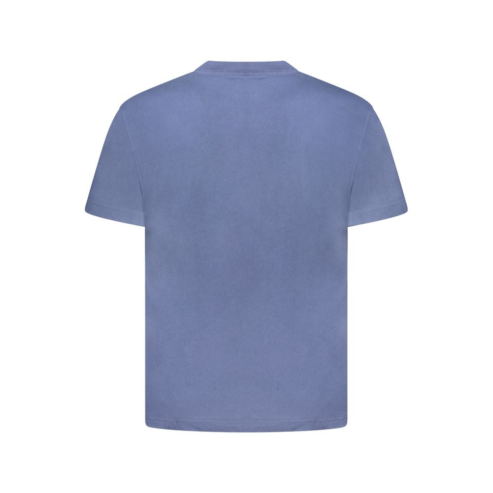 Blue Cotton Men T-Shirt