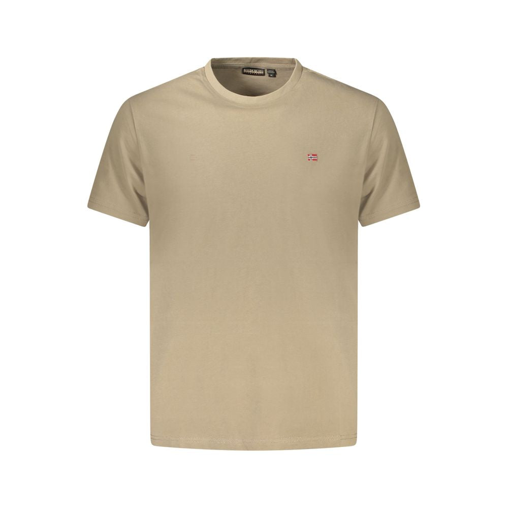 Brown Cotton Men T-Shirt