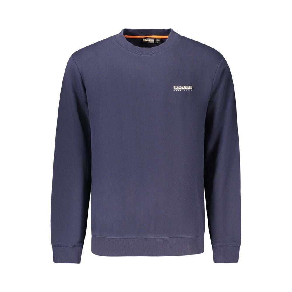 Blue Cotton Men Sweater