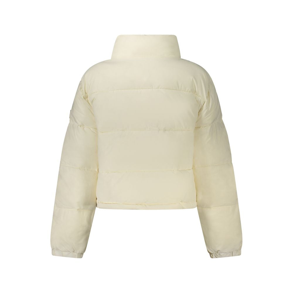 White Polyester Women Jacket