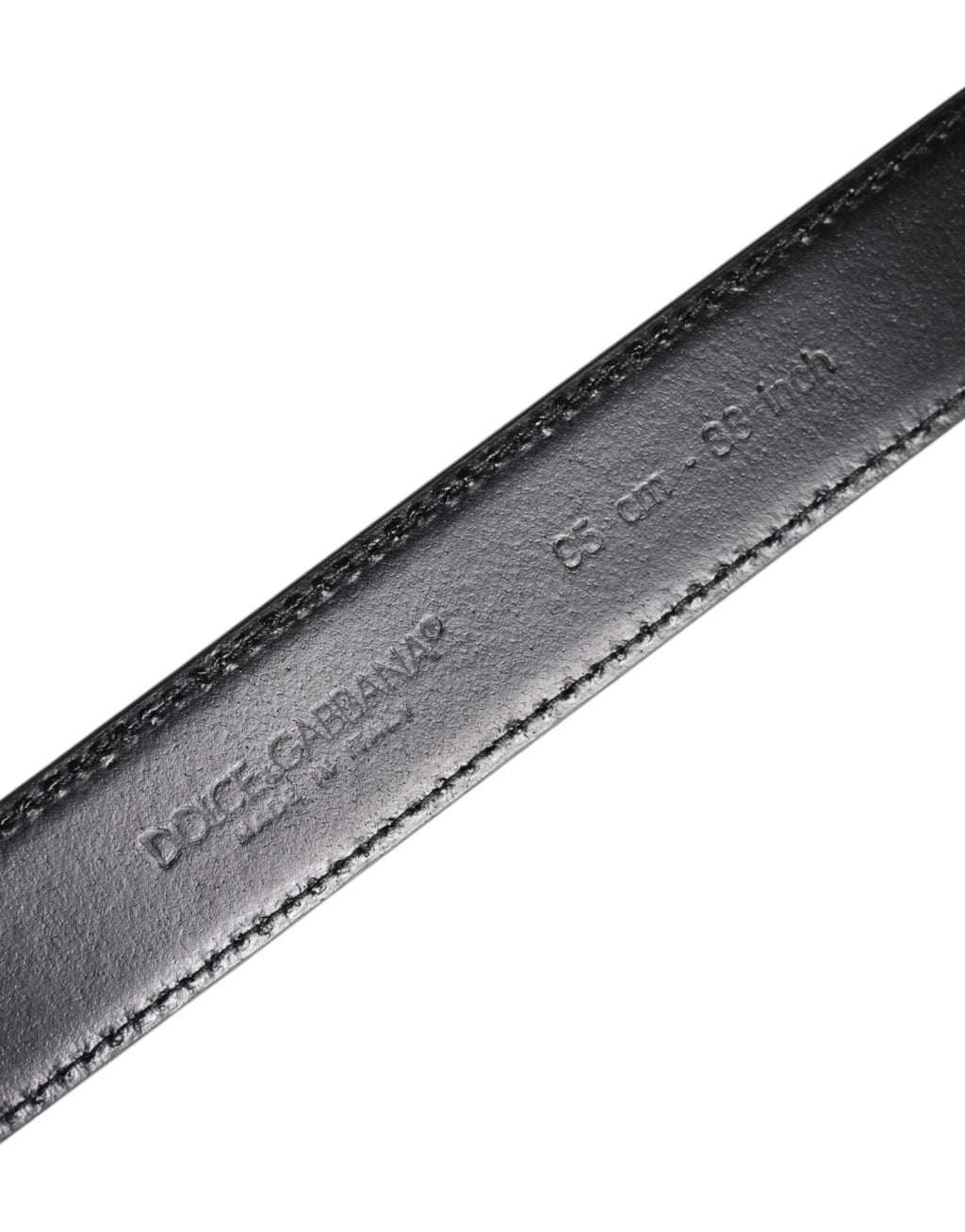 Black Calf Leather Silver Metal Buckle Belt