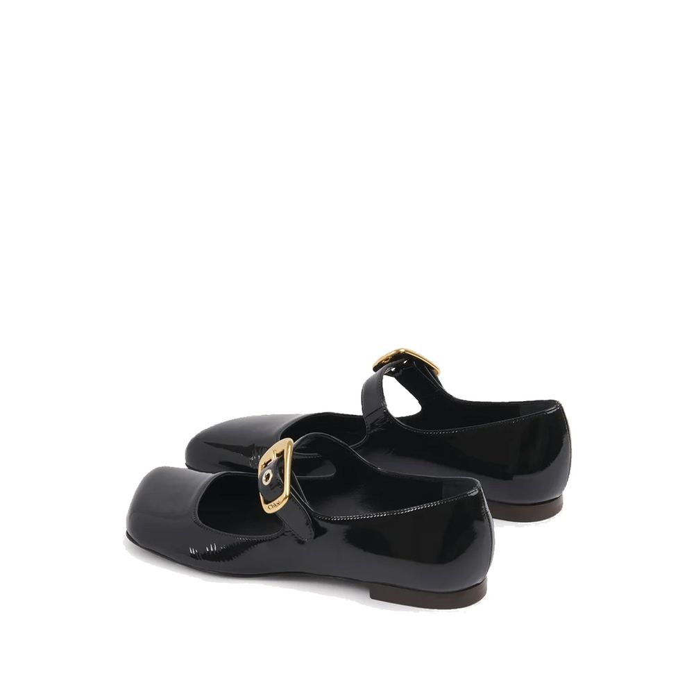 Black Calfskin Ballet Flats