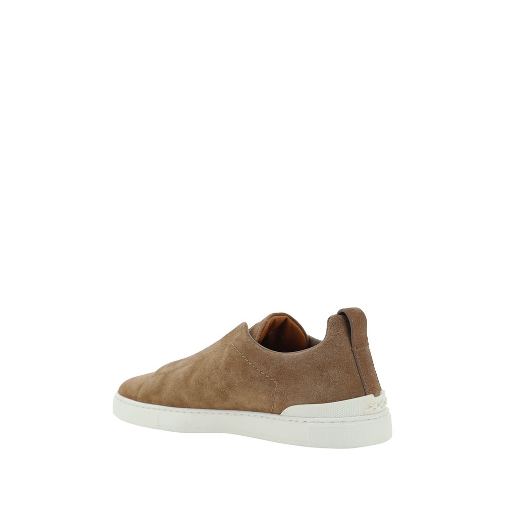 Brown Calf Leather Bos Taurus Low Top Sneakers