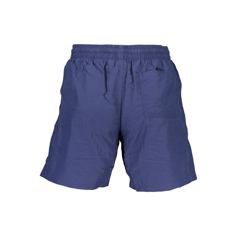 Blu Polyamide Men's Swim Boxer