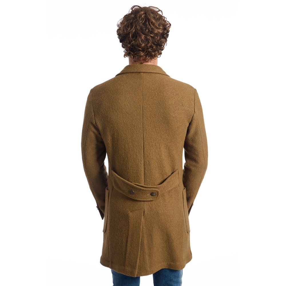 Brown Wool Men Jacket