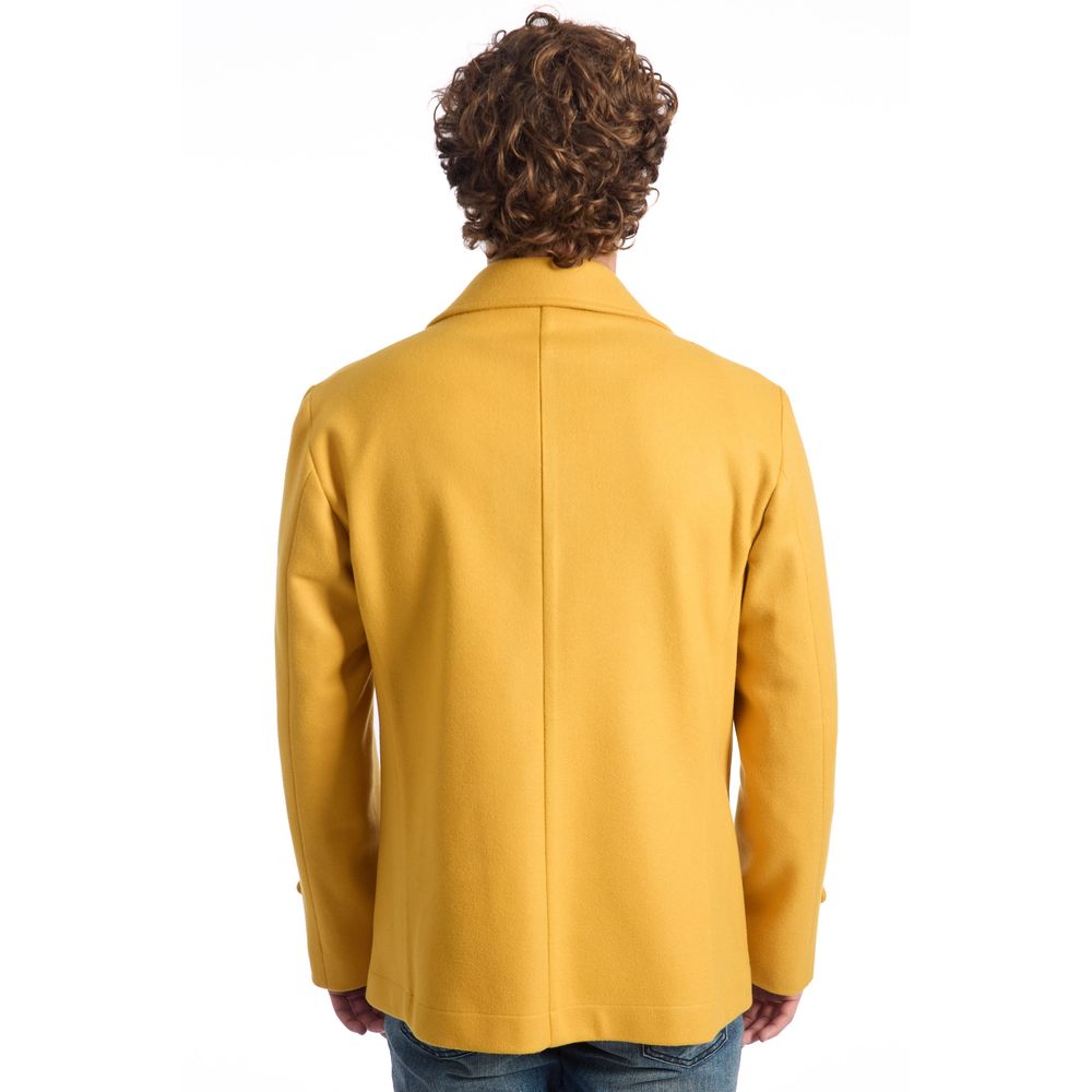 Yellow Wool Men's Short Coat