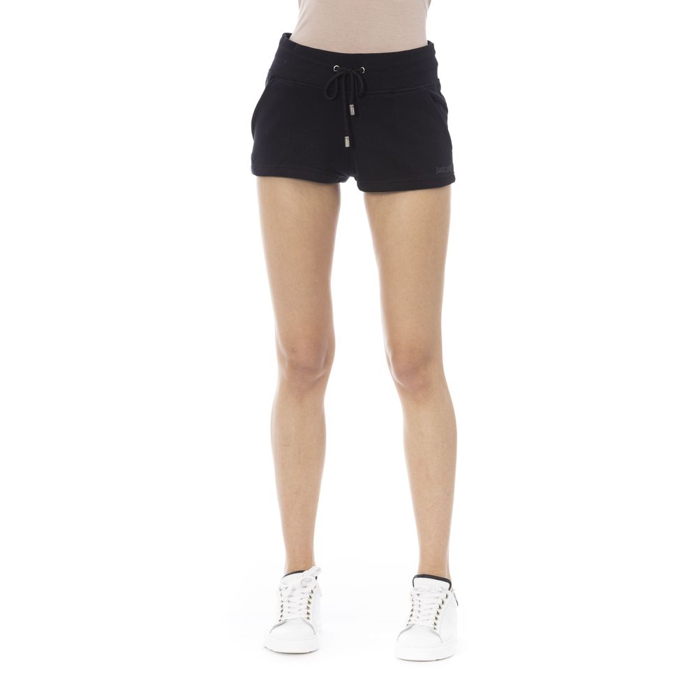 Black Cotton Women Short Shorts