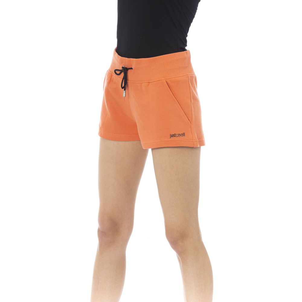 Orange Cotton Women Short