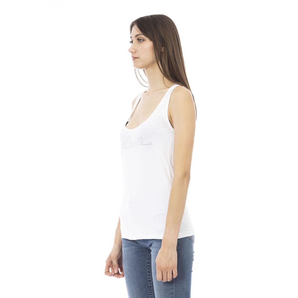 White Viscose Tank Top