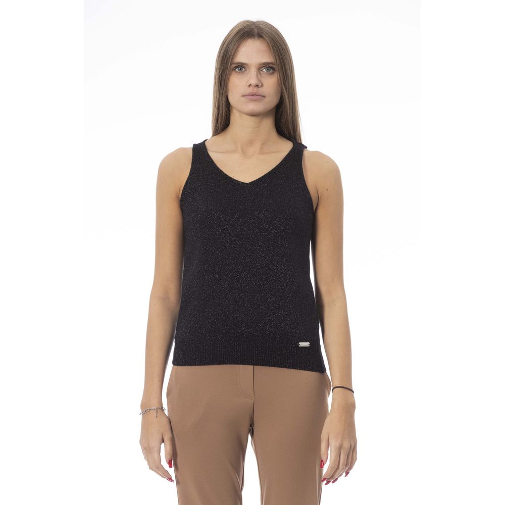 Black Fabric Tank Top