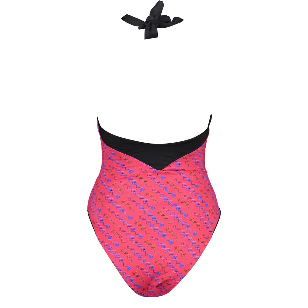 Red Elastane Swimwear