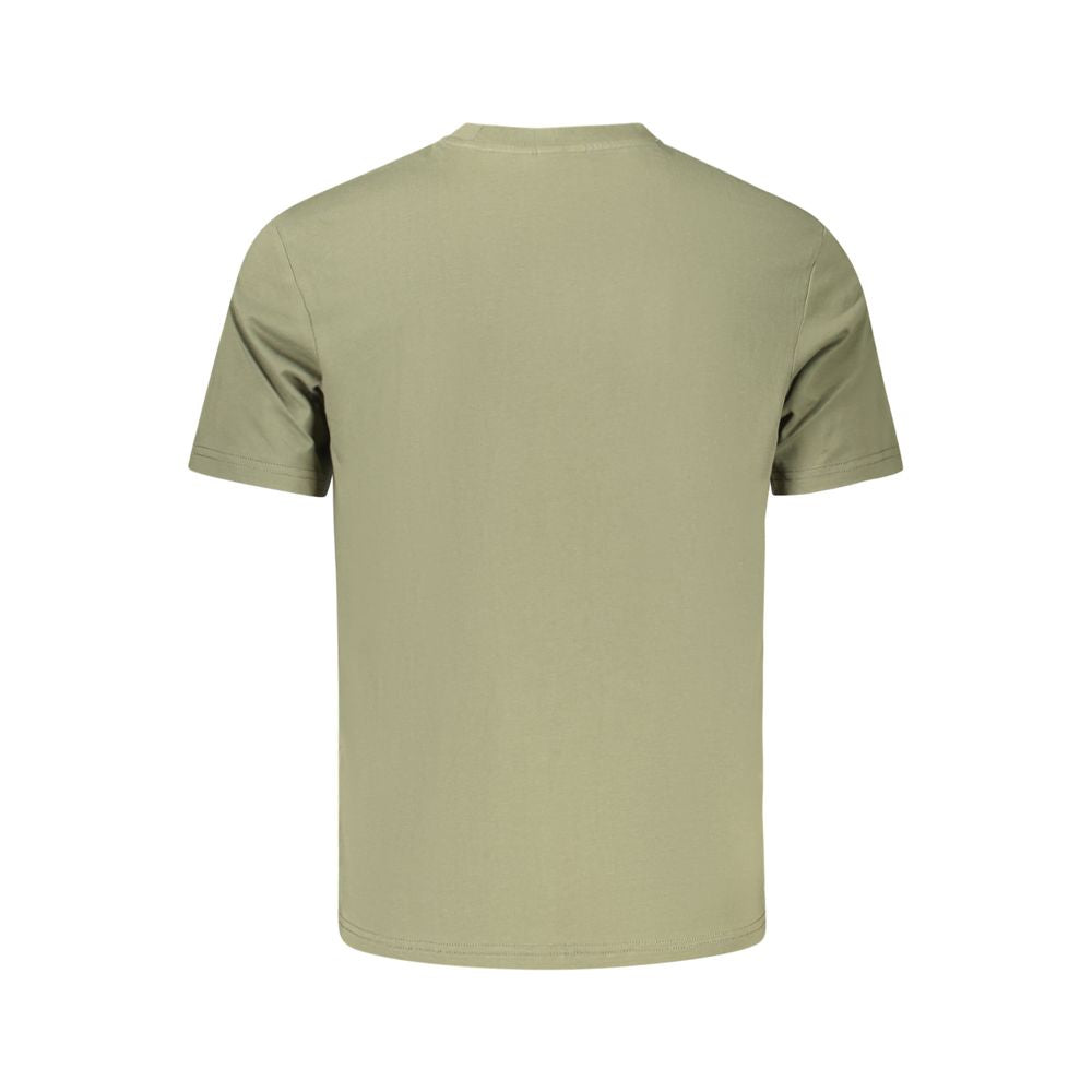 Green Cotton Men T-Shirt