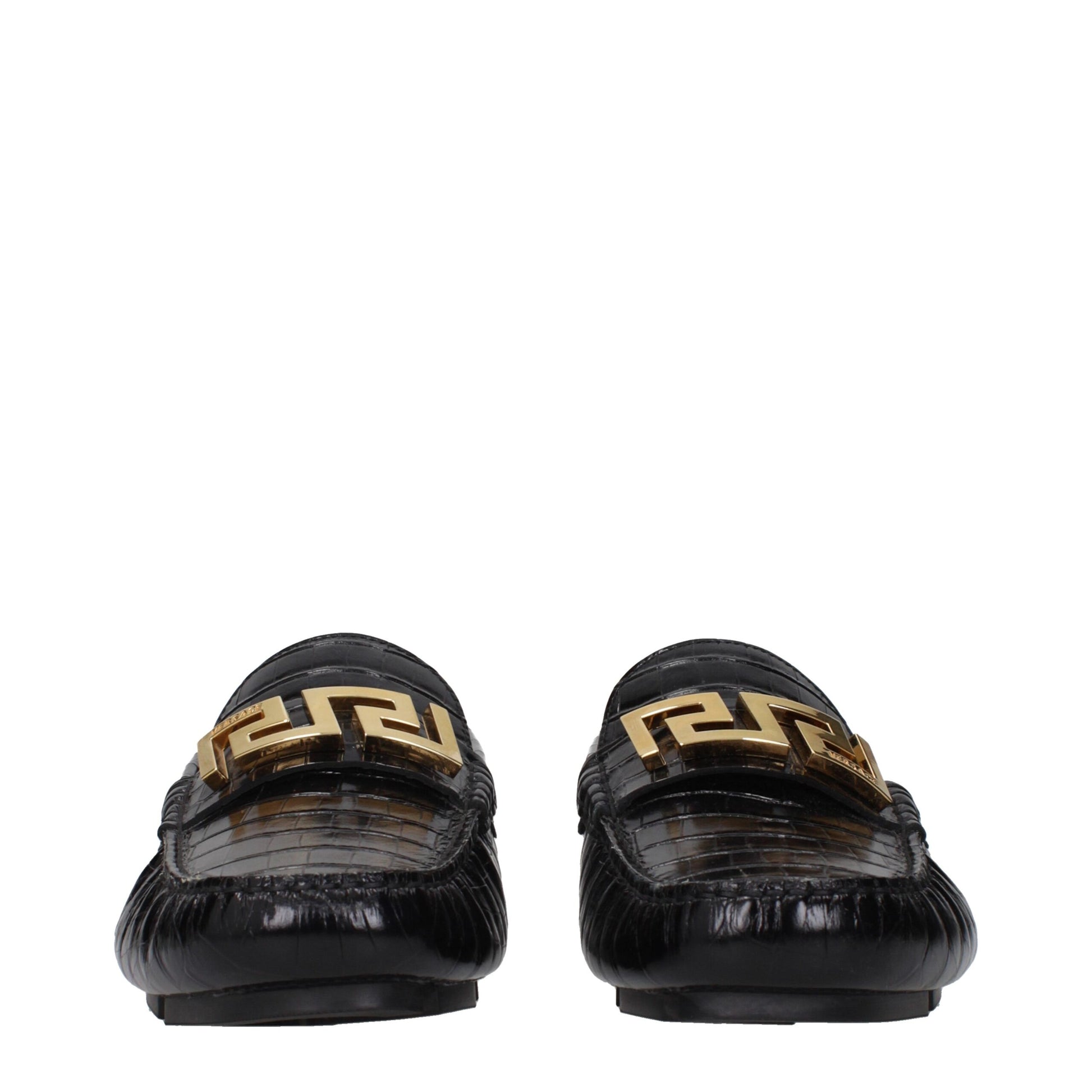 Black Leather Slip-On Loafers