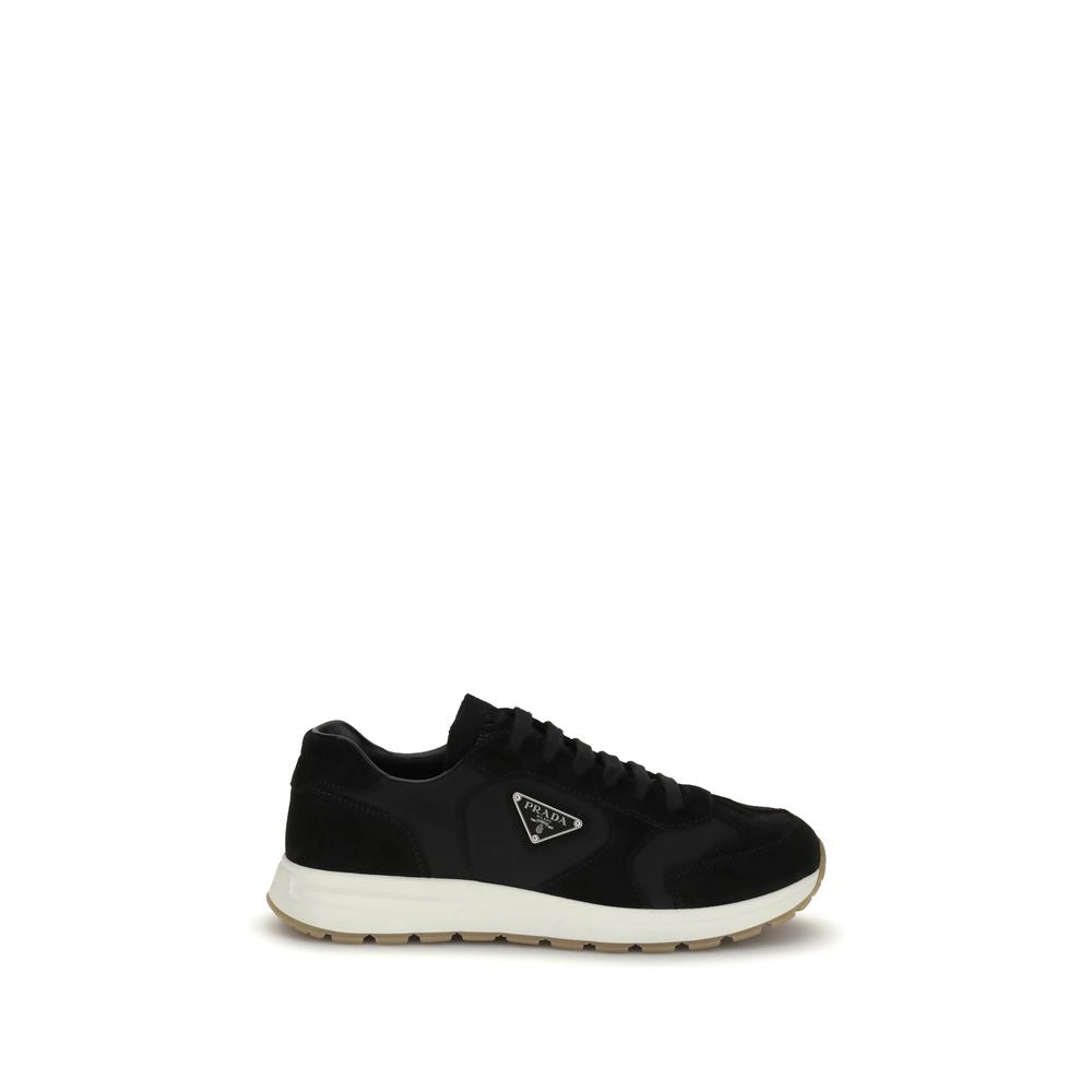Black Recycled Polyamide Athletic Sneakers