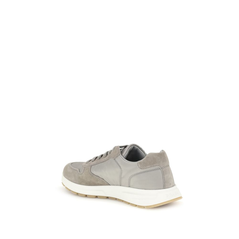 Gray Recycled Polyamide Athletic Sneakers