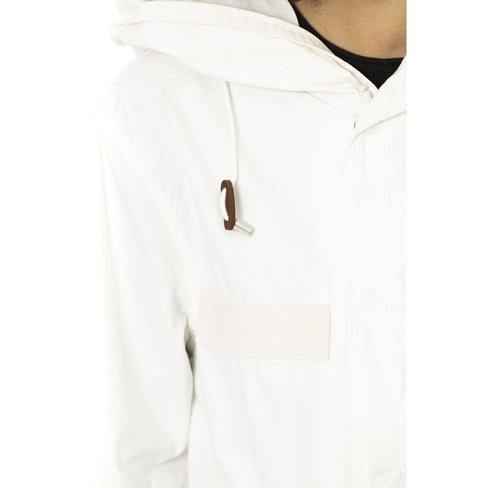 White Cotton Women Parka