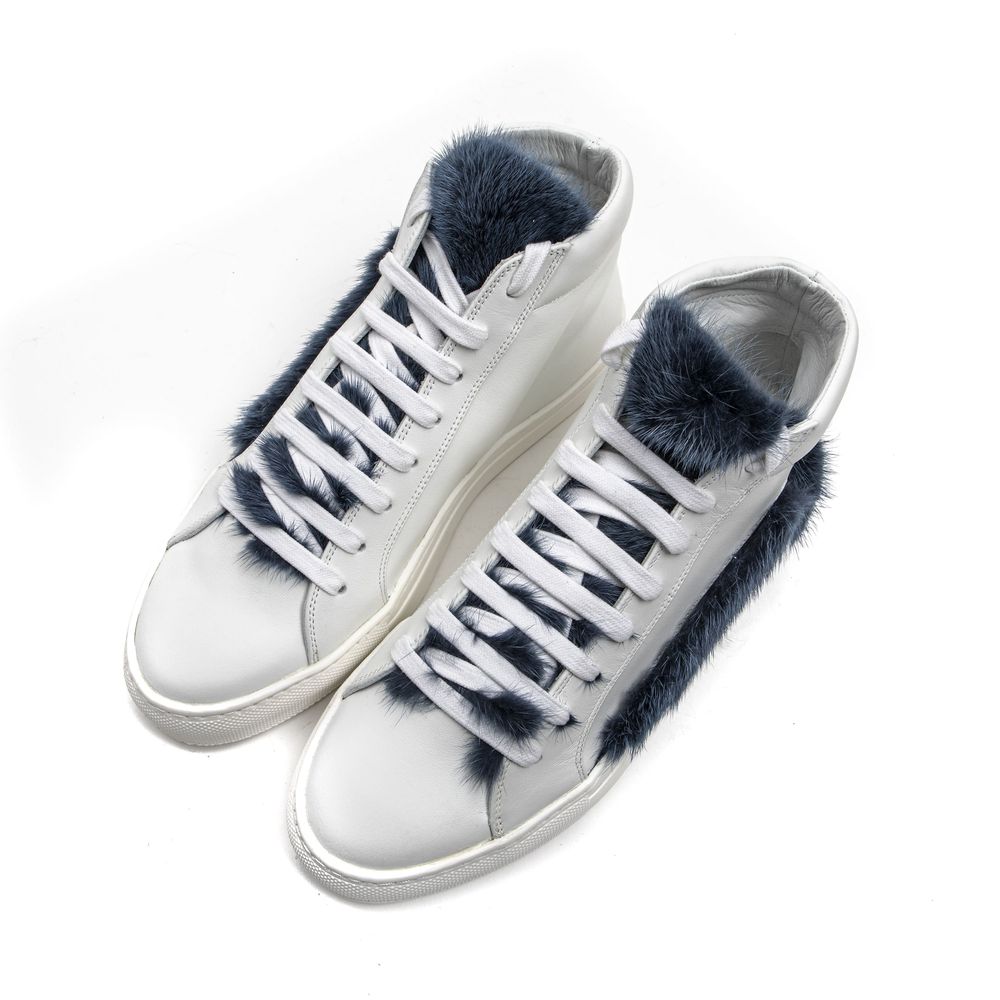 White Leather Women Sneaker