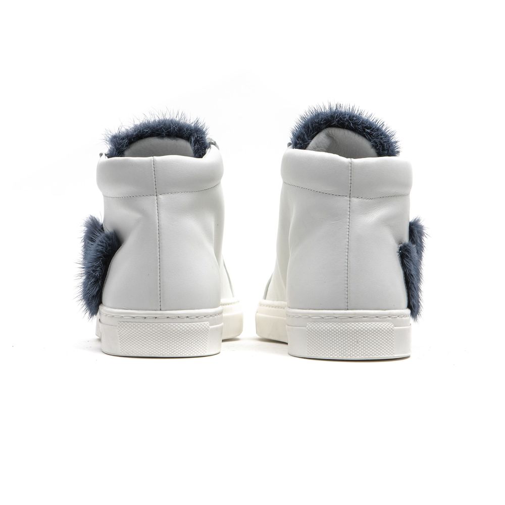 White Leather Women Sneaker