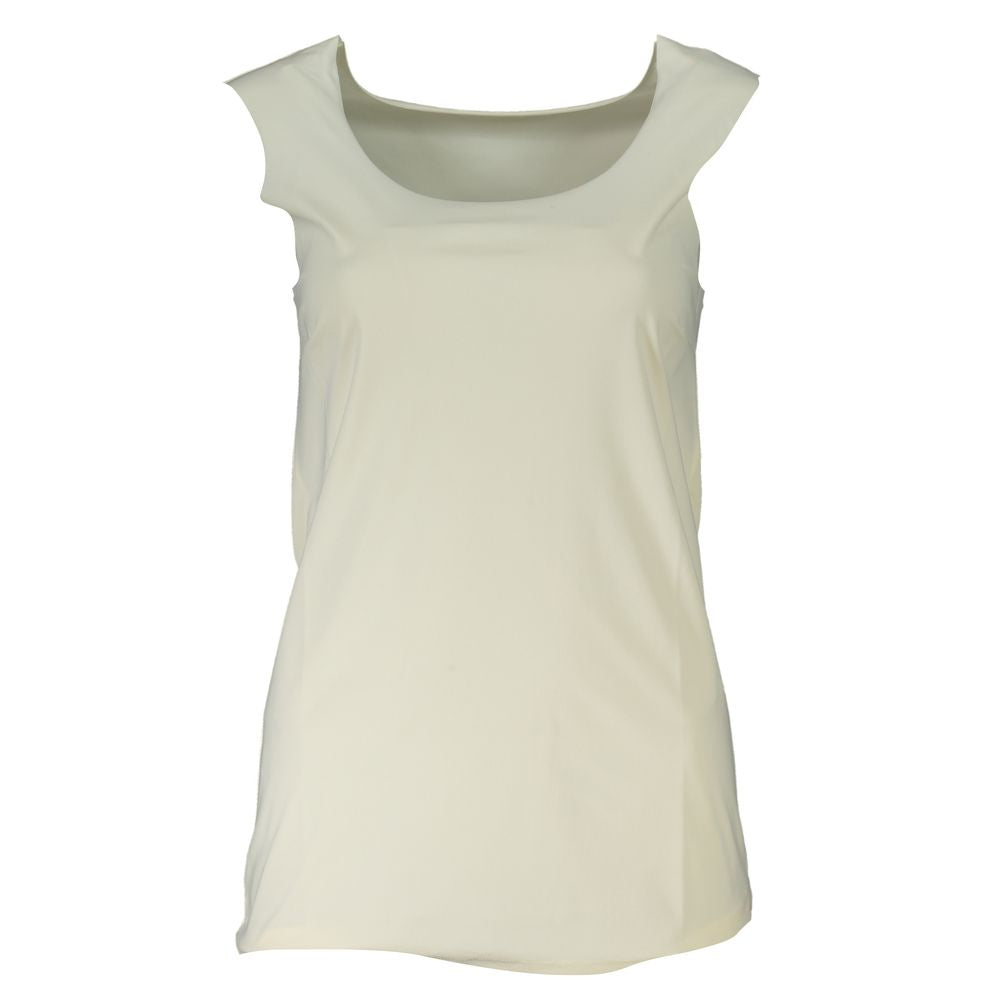 White Elastane Tank Top