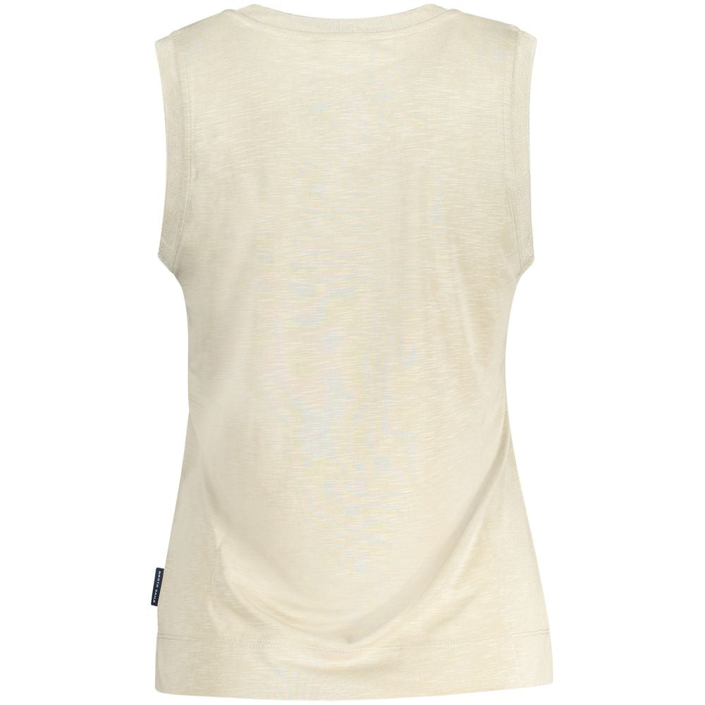Beige Polyester Tank Top
