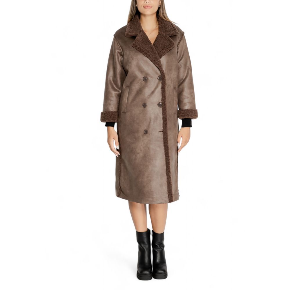 Brown Polyester Coat