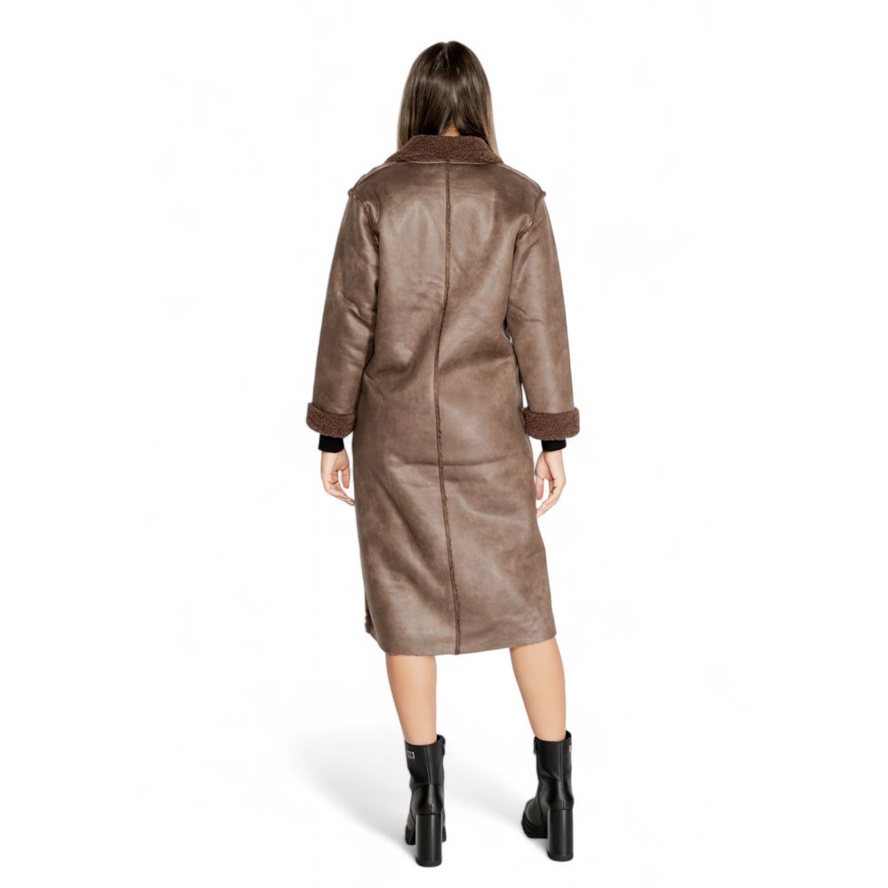 Brown Polyester Coat