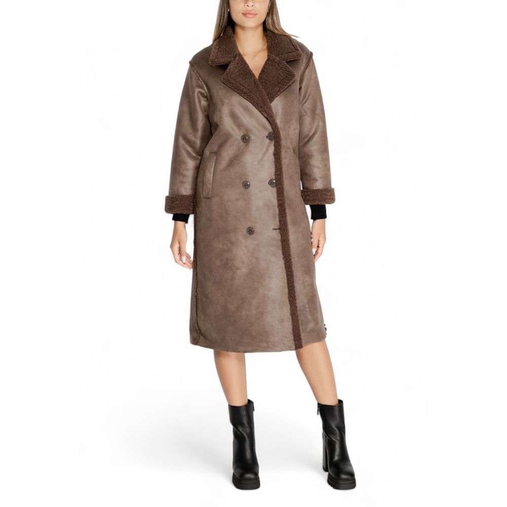 Brown Polyester Coat