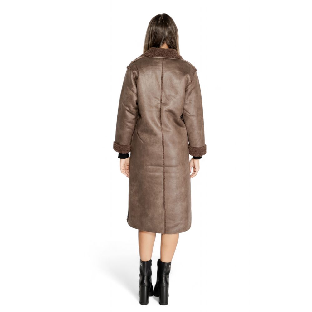 Brown Polyester Coat