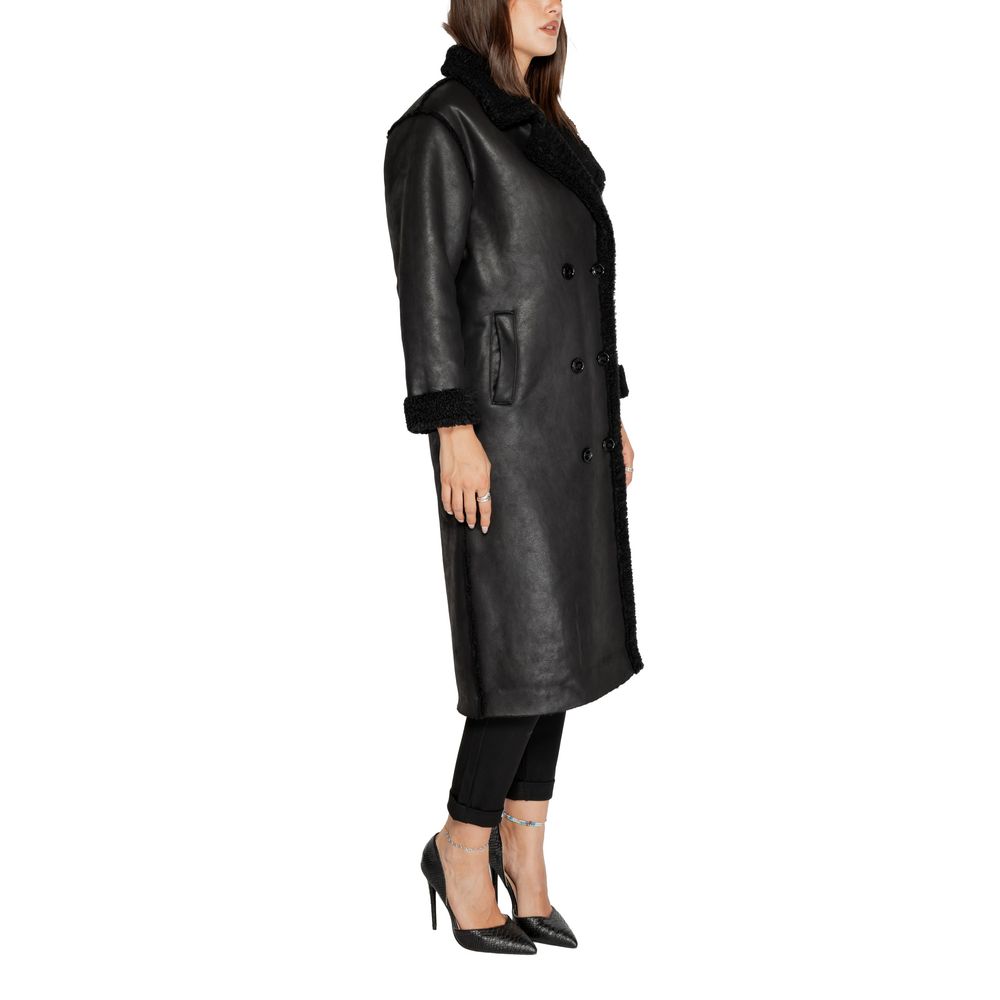 Black Polyester Coat
