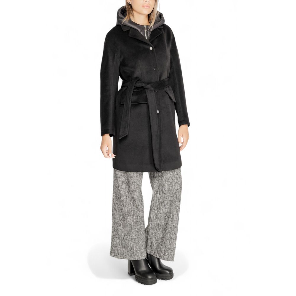 Black Polyester Coat