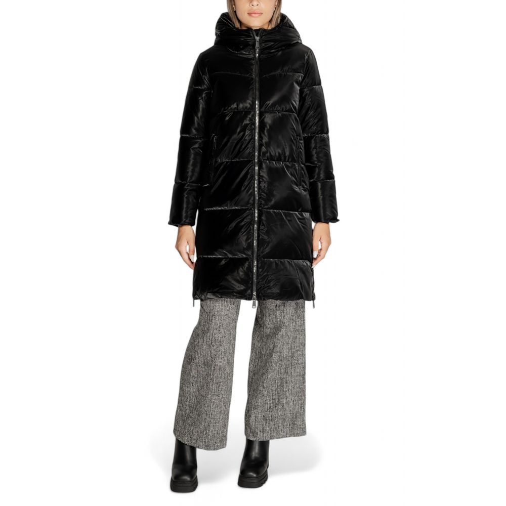 Black Polyester Jackets & Coat